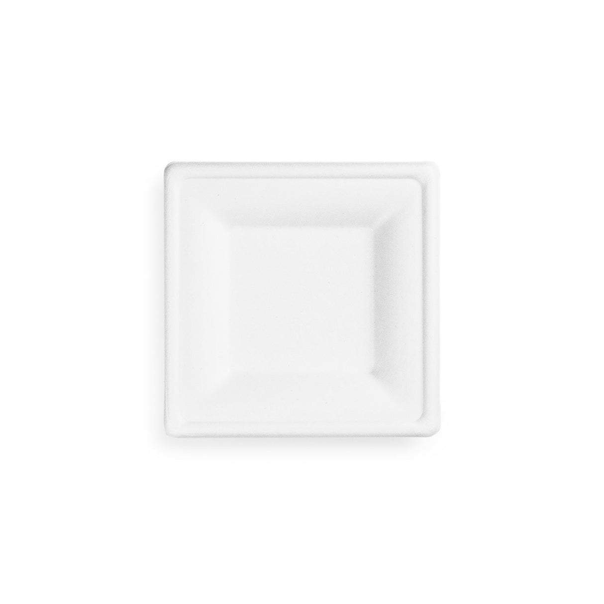 Plates, Food, 6 Inch, Paper, White, Square, Bagasse,10 - 50 COUNT