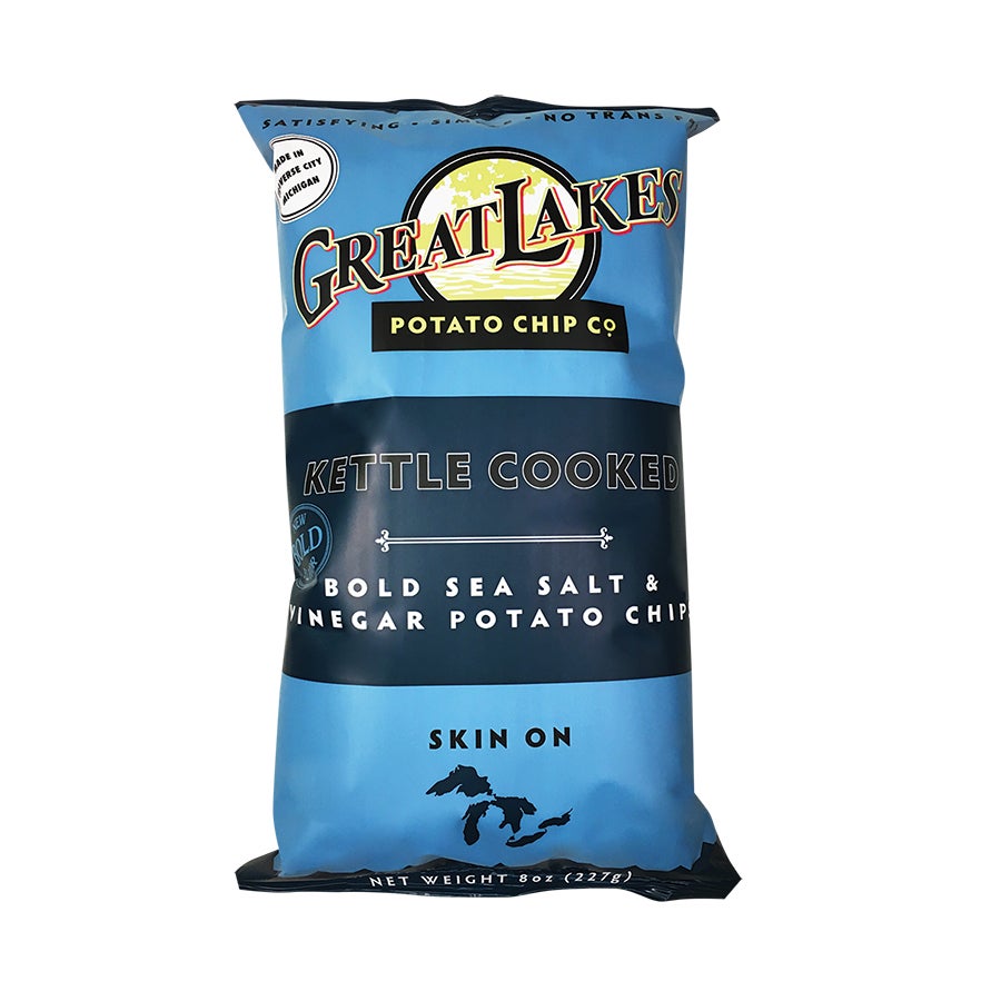 Chips, Potato, Kettle, Bold Sea Salt & Vinegar, Bulk,12 - 8 OUNCE