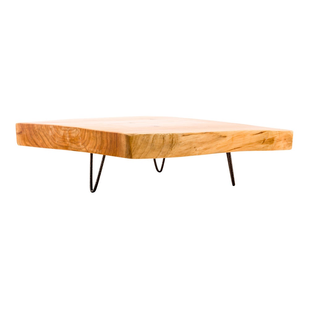 Stand, Serving, Nature Tek, 15 x 14 x 1.5 Inch, Natural Wood, 3-Legged,1 - 1 EACH