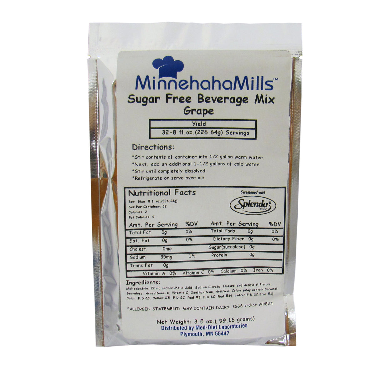 Drink Mix, Grape, Sugar-Free,12 - 3.5 OUNCE