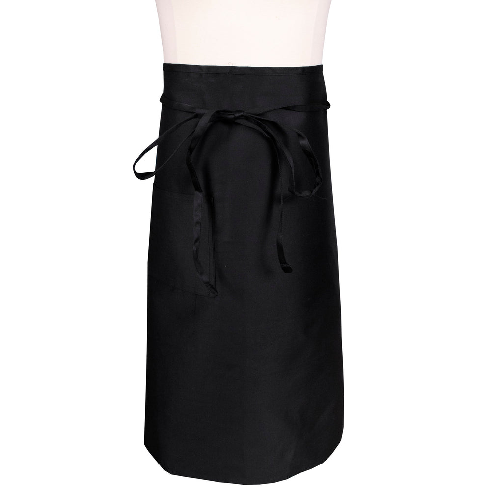 Apron, Bistro, Black, One Size, Poly/Cotton Blend,1 - 1 EACH