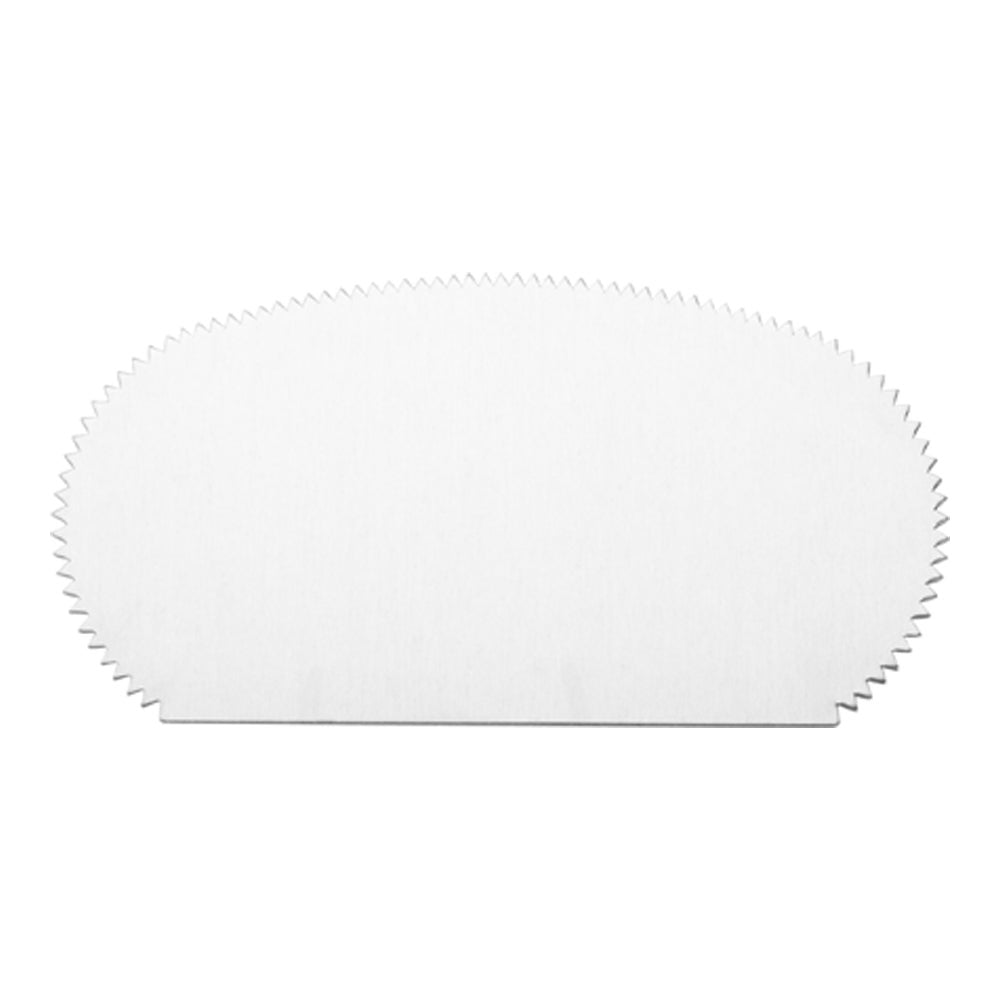 Scraper, Cake, 2-Pattern, 4.8 x 2.5 Inch, Metal, with Fine Tooth Straight Edge,1 - 1 EACH