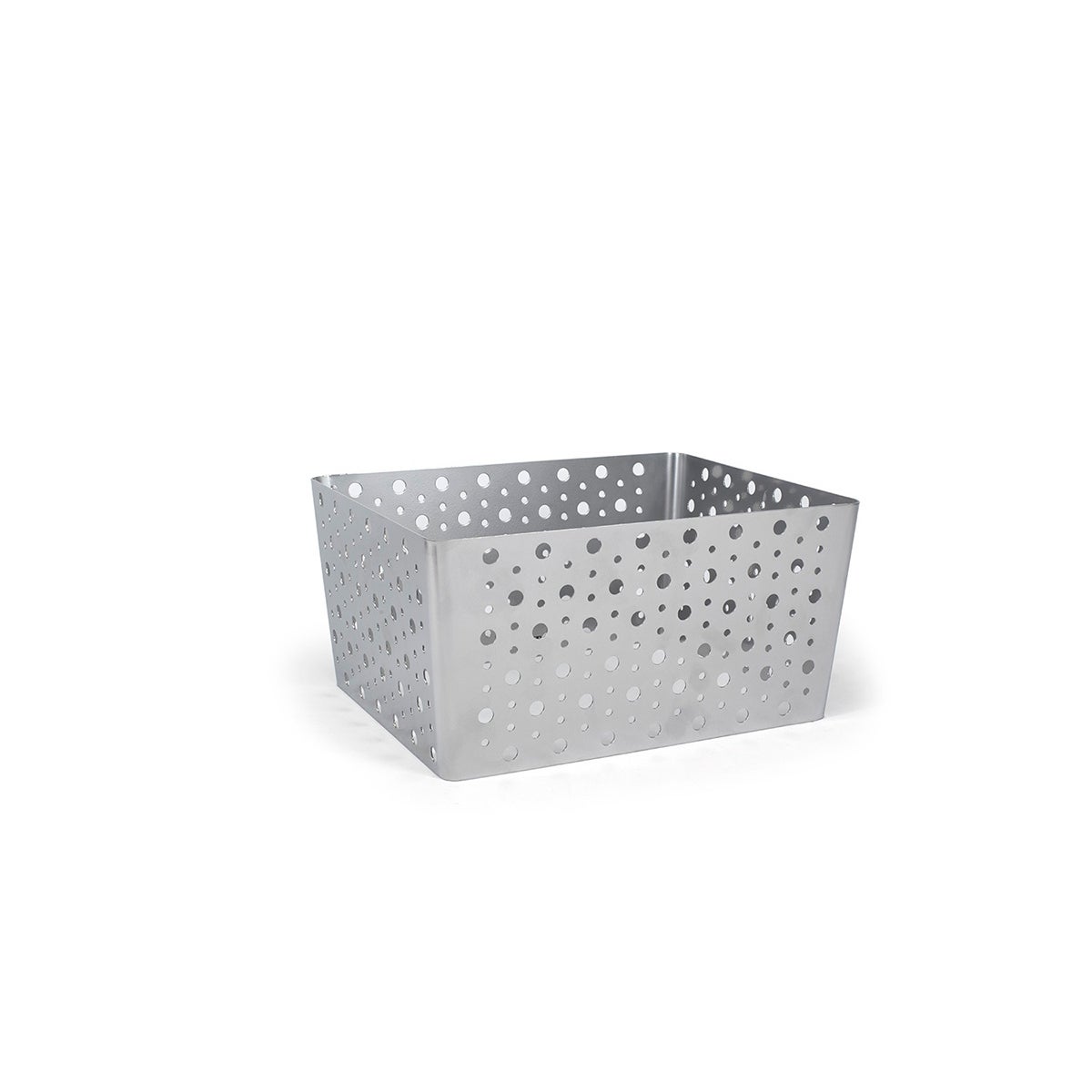 Organizer, Deep, 12.25 x 9.5 x 6 Inch, Half-Size Dots, Silver, Metal,2 - 1 EACH