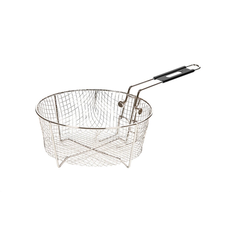 Basket, Fry, 10.5 Inch Deep, Nickel Plated Steel, with Folding Handle,3 - 1 EACH