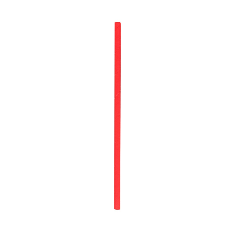 Straws, 7.75 Inch, Paper, Red, Biodegradable, Sustainable,1 - 100 COUNT