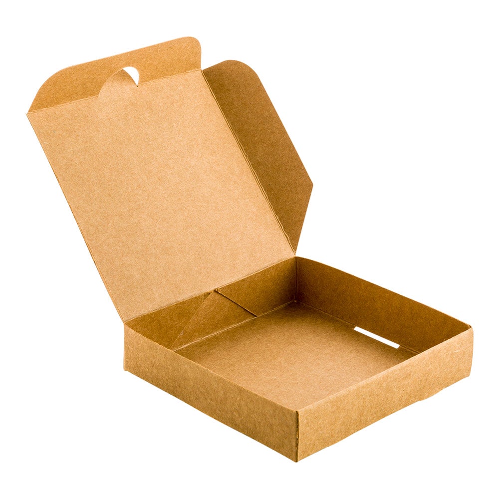 Boxes, Mini Pizza, 3.5 Inch, Paper, Kraft, Hinged, 3.5 Linear Inch,1 - 100 COUNT