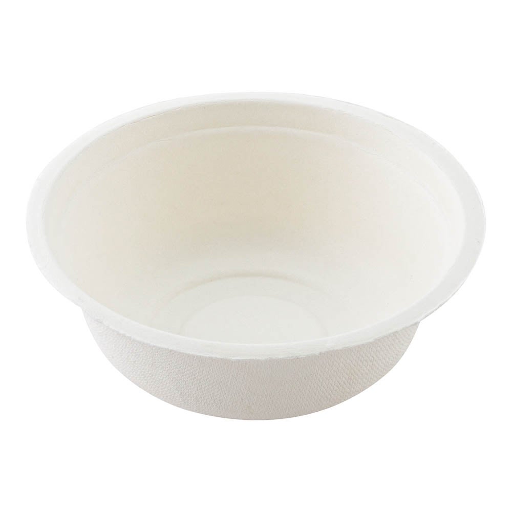 Bowls, Salad, 18 Ounce, Sugarcane, White, Round,1 - 100 COUNT