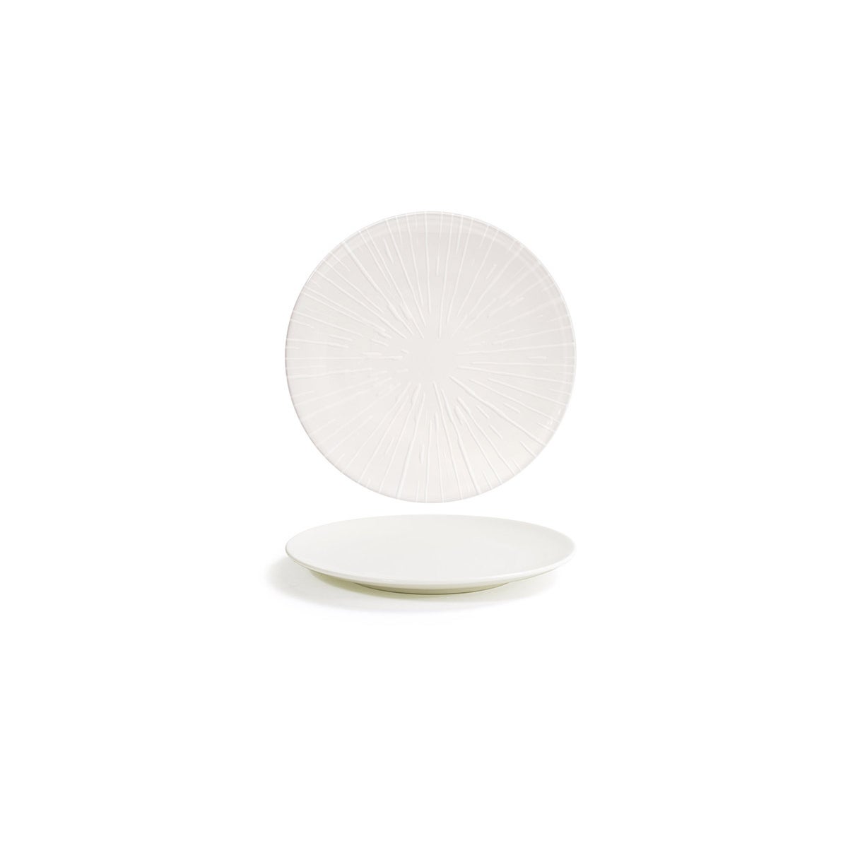 Plates, Coupe, Spoke, 8 Inch, White, Round,6 - 1 COUNT