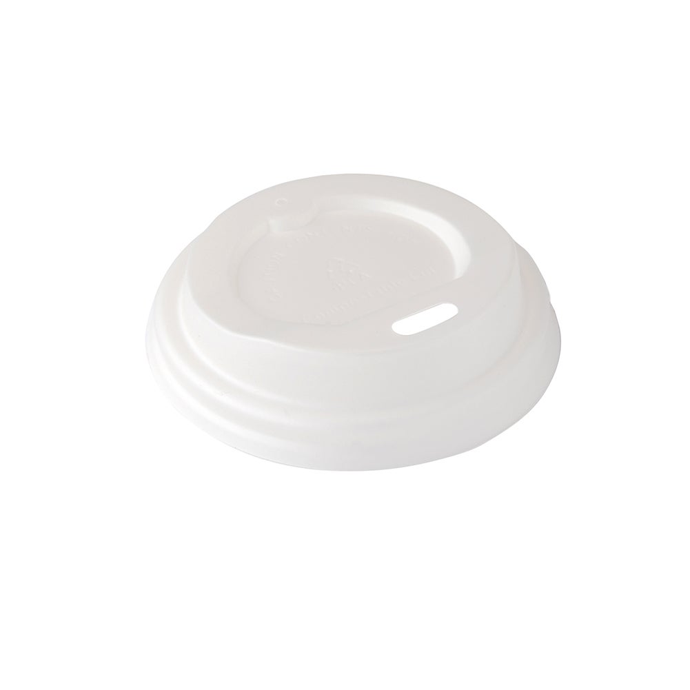 Lids, Plastic, White, PLA, for 4 Ounce Hot Cups,1 - 500 COUNT