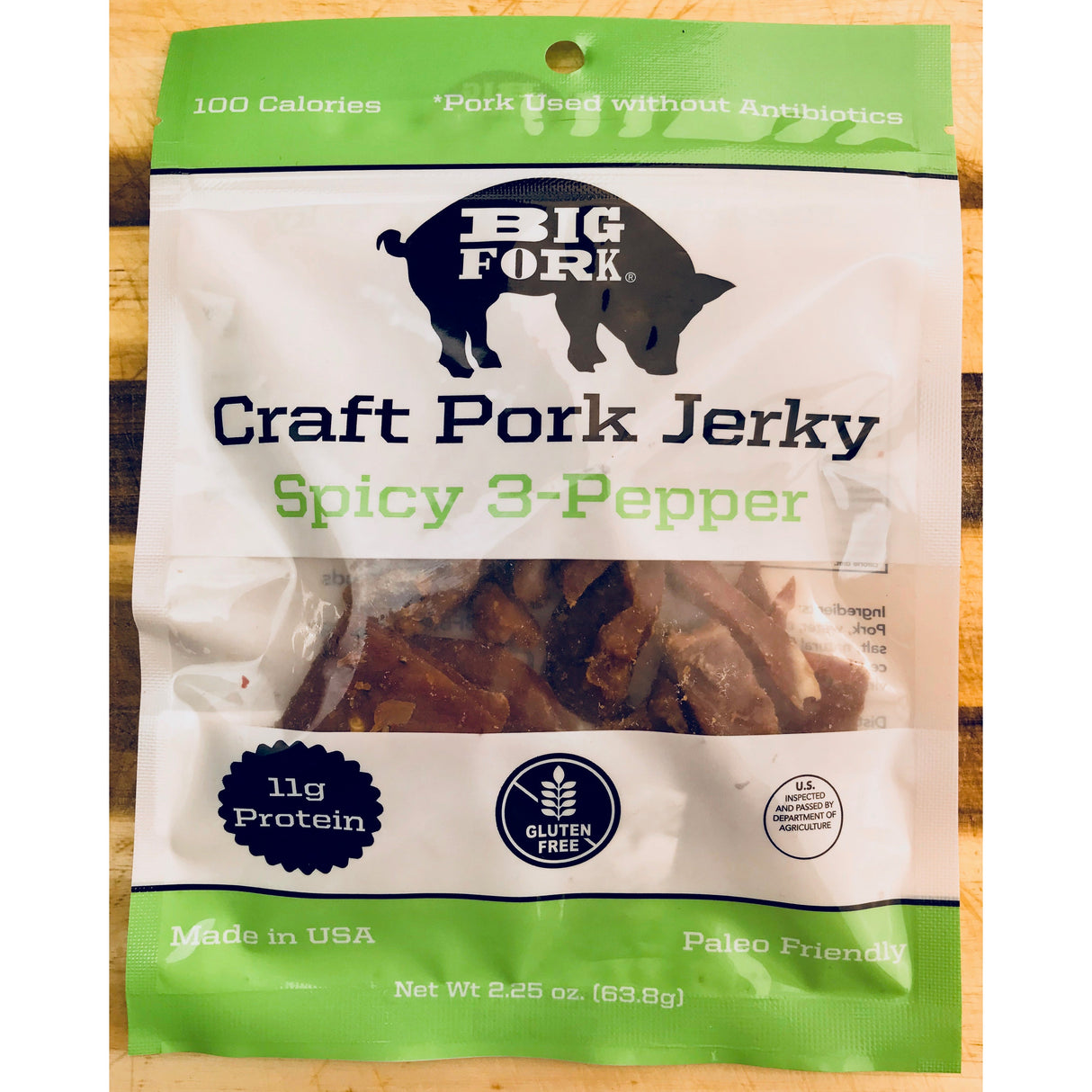 Jerky, Pork, Spicy 3 Pepper,8 - 2.25 OUNCE