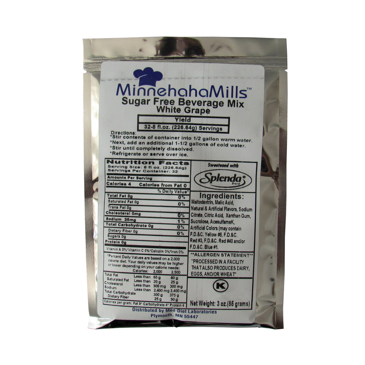 Drink Mix, White Grape, Sugar-Free,12 - 3.5 OUNCE