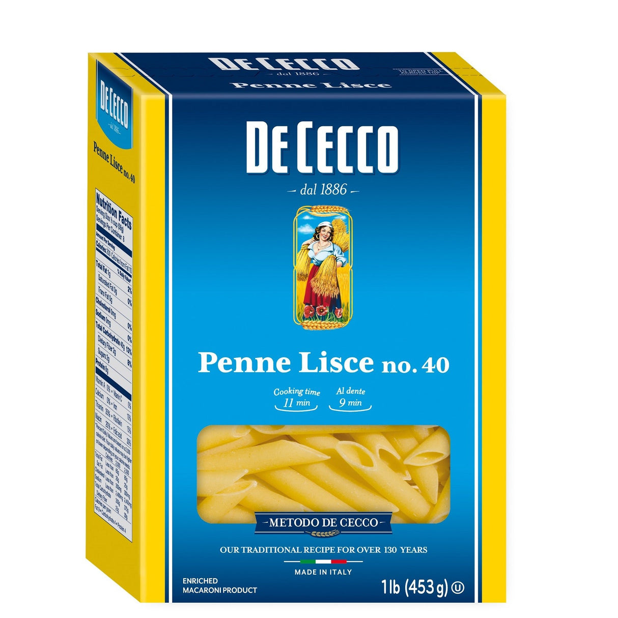 Pasta, Penne Lisce,12 - 1 POUND