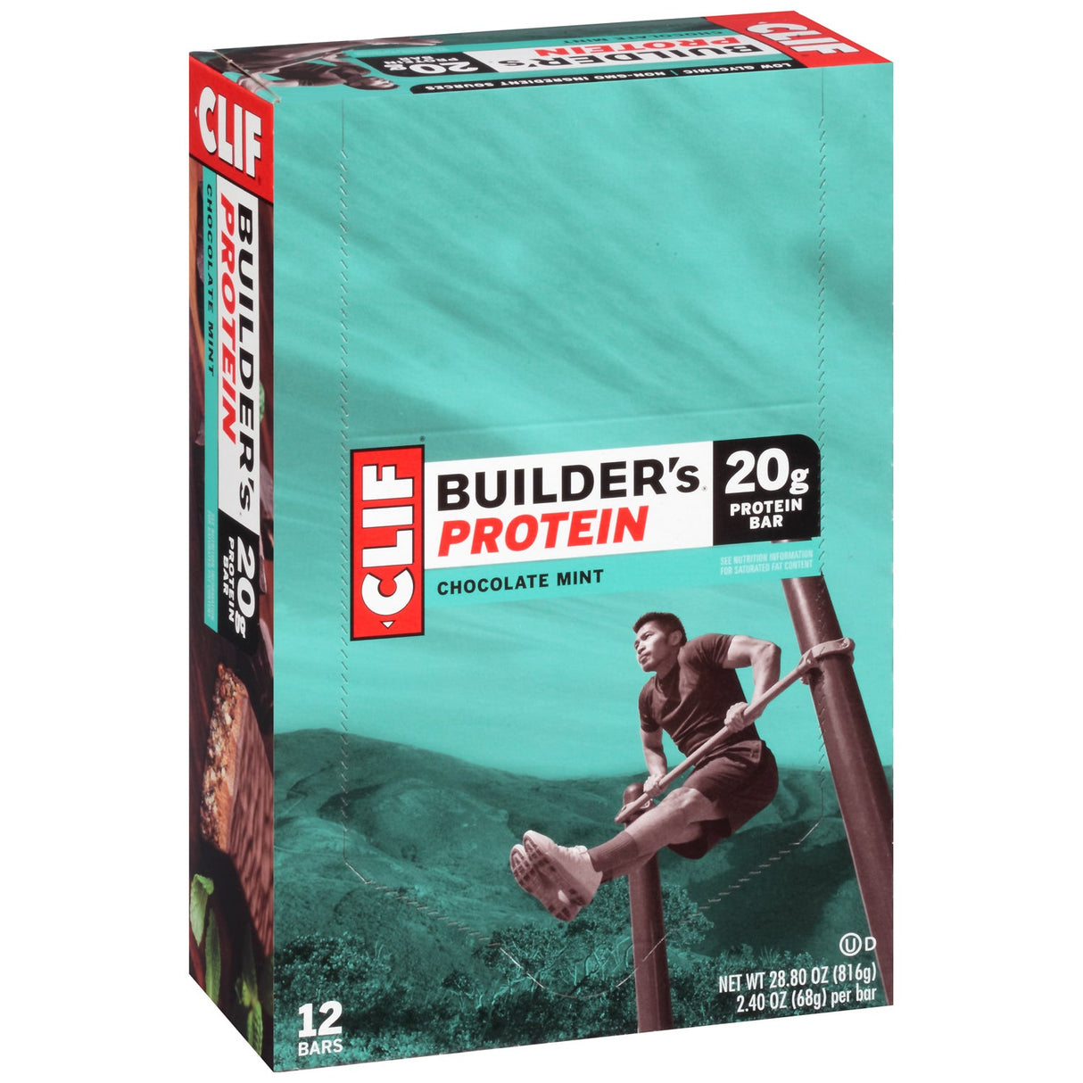Bars, Builders Protein, Chocolate Mint, 2.4 Ounce,12 - 12 COUNT