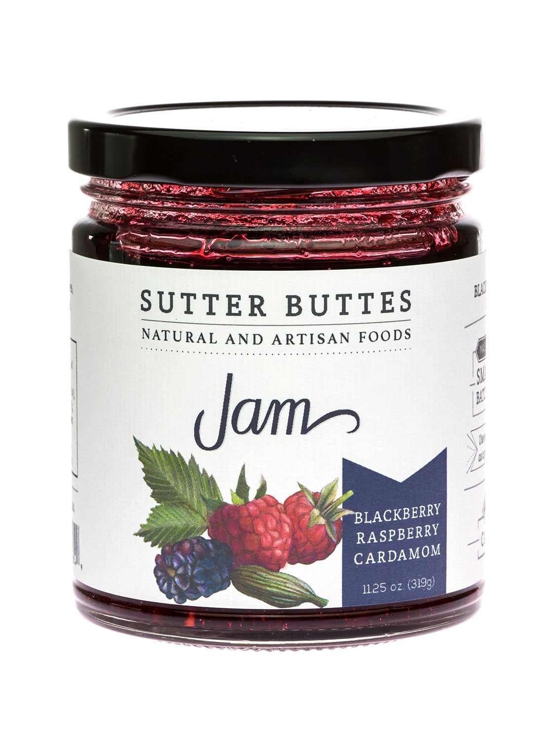 Jam, Blackberry Raspberry Cardamom, Jar,12 - 319 Gram Avg
