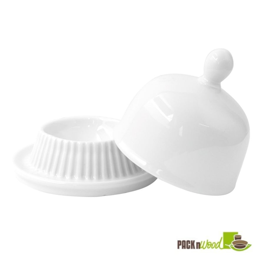 Dishes, Mini, 1 Ounce, Bell Shaped, White, Porcelain,6 - 4 COUNT