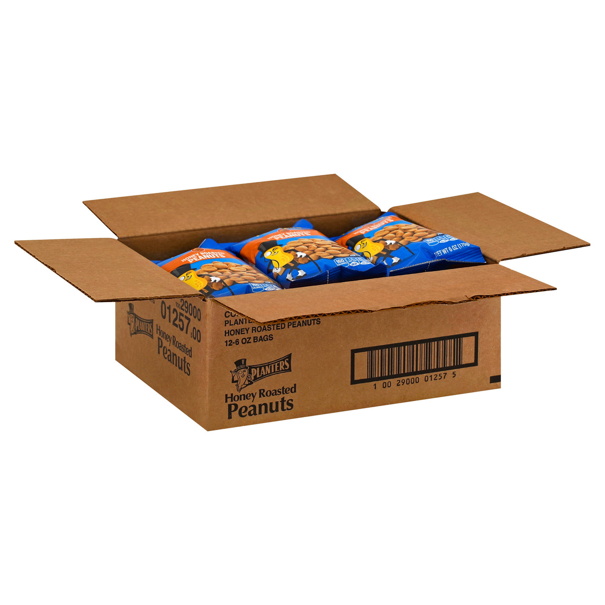 Peanuts, Honey Roasted, Single Serve,12 - 170 Gram Avg