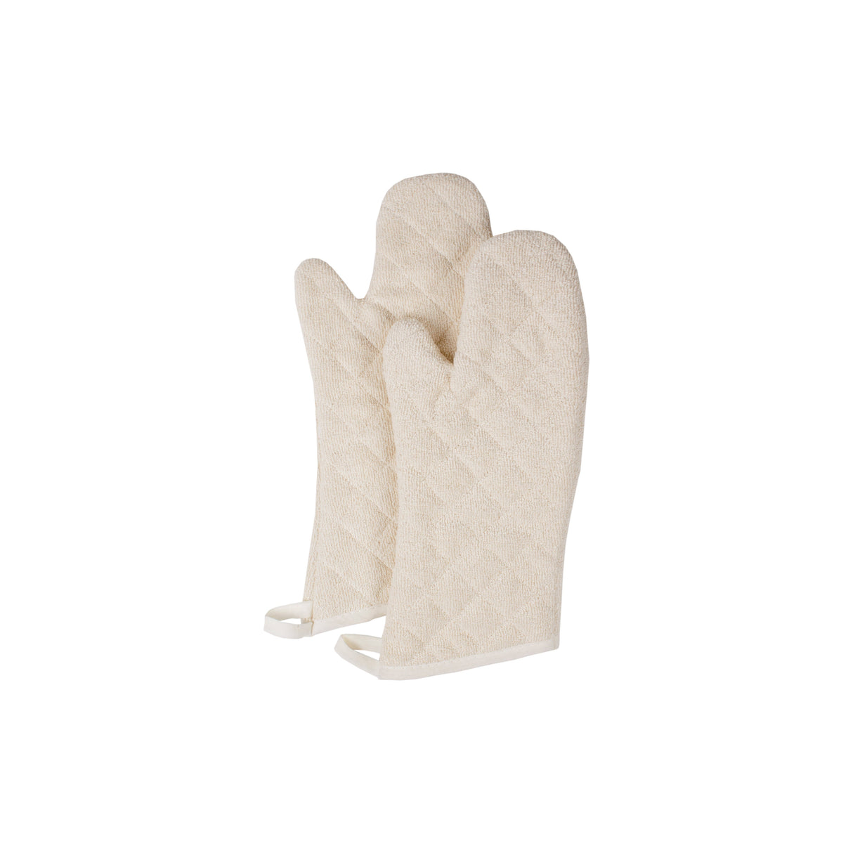 Mitts, Oven, Heat-Resistant to 450 degrees, White, 17 Inch Elbow-Length, Cotton Terry Cloth, with Silicone Lining,2 - 1 EACH