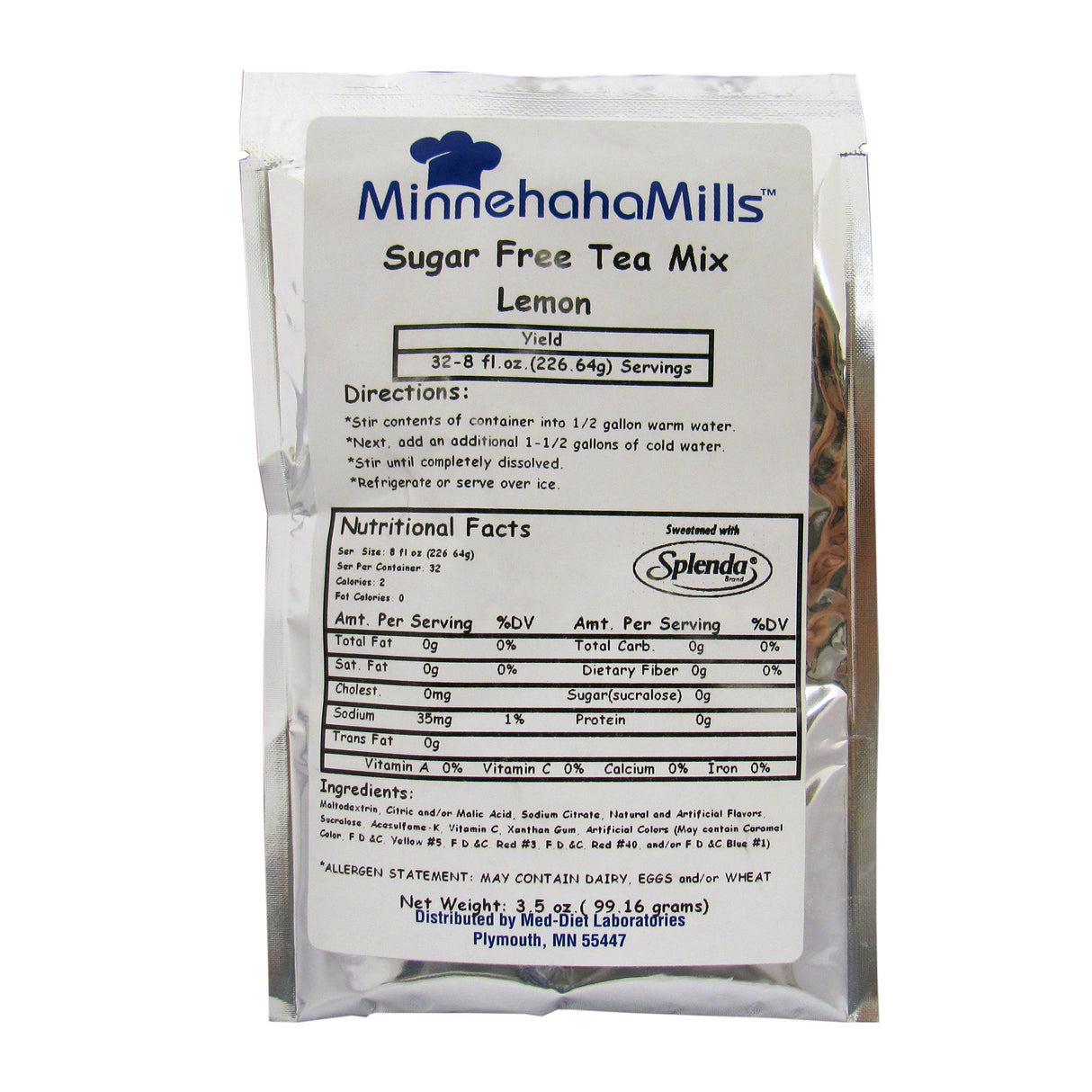 Drink Mix, Tea, Lemon, Sugar-Free,12 - 3.5 OUNCE