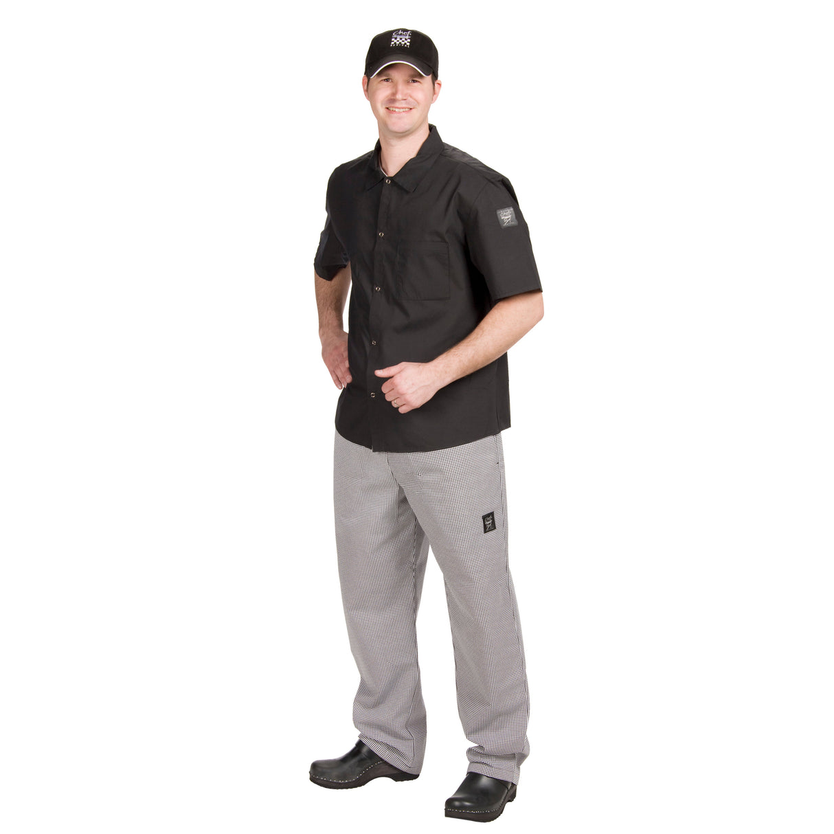 Pants, Chef, Houndstooth, 3X-Large, Poly/Cotton Blend, Baggy,1 - 1 EACH