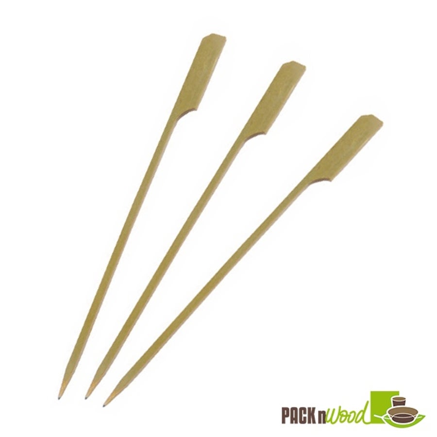 Picks, Paddle, 7 Inch, Bamboo, Natural, Biodegradable, 7 Linear Inch,20 - 100 COUNT