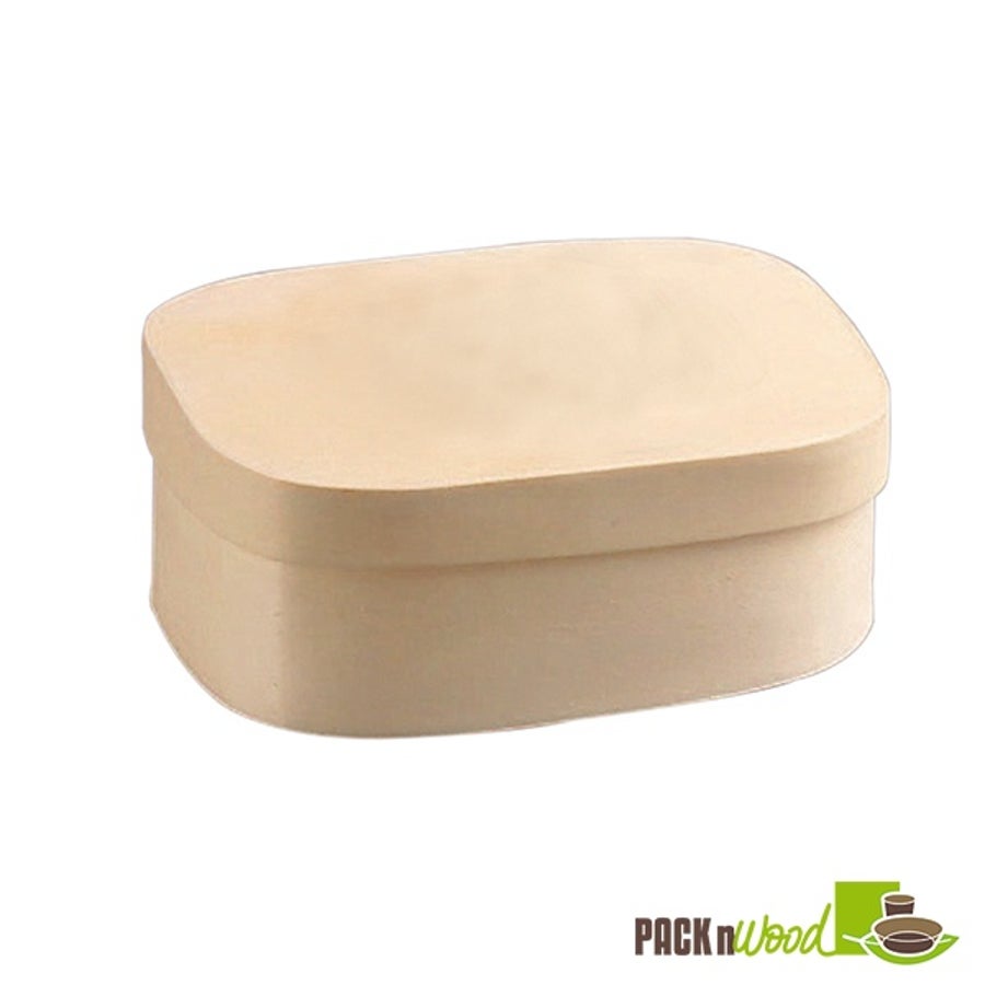 Boxes, 8 Ounce, Wooden, Natural, Rectangular, with Lid, Biodegradable, 4.3 x 3 x 2 Inch, 8 Ounce,10 - 10 COUNT