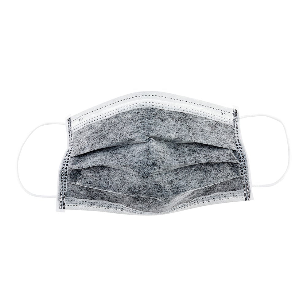 Face Masks, Earloop, 7 x 3.75 Inch, 4-Layer Filtration, Gray, with Flexible Nose Wire & Active Carbon,1 - 1000 COUNT