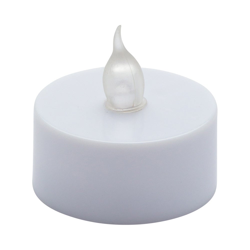 Candles, Tea, Flameless, White, Plastic,1 - 10 COUNT