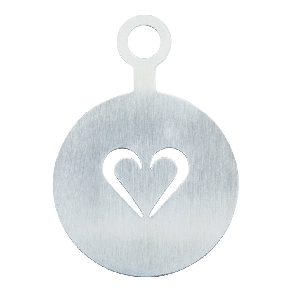 Stencil, Coffee Decorating, Heart, Stainless Steel,1 - 1 EACH