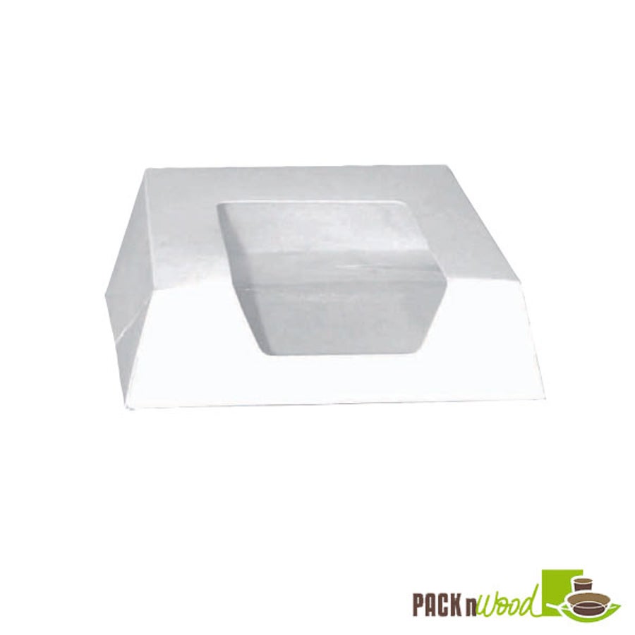 Boxes, Pastry, 5.5 x 5.5 x 1.6 Inch, Paper, White, With Window,1 - 180 COUNT