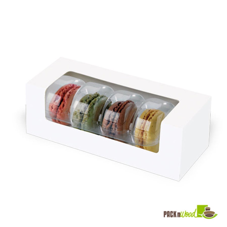 Boxes, Pastry, Paper, White, With Window Lid,5 - 50 COUNT