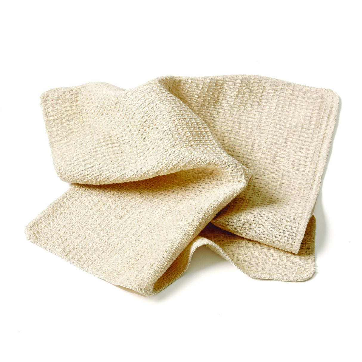 Towels, Mop, Natural, 18 x 18 Inch, Cotton, Waffle-Weave,12 - 1 EACH
