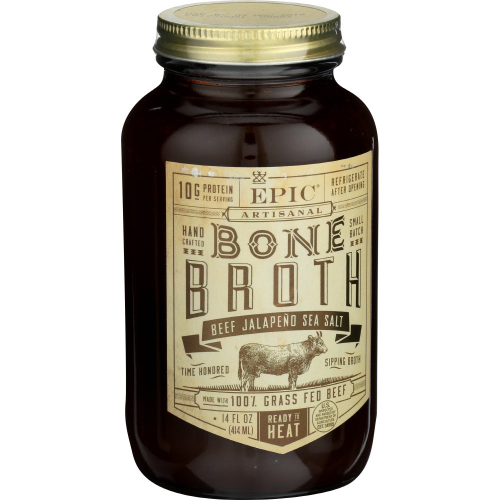 Bone Broth, Beef/Jalapeno/Sea Salt,6 - 14 FLUID