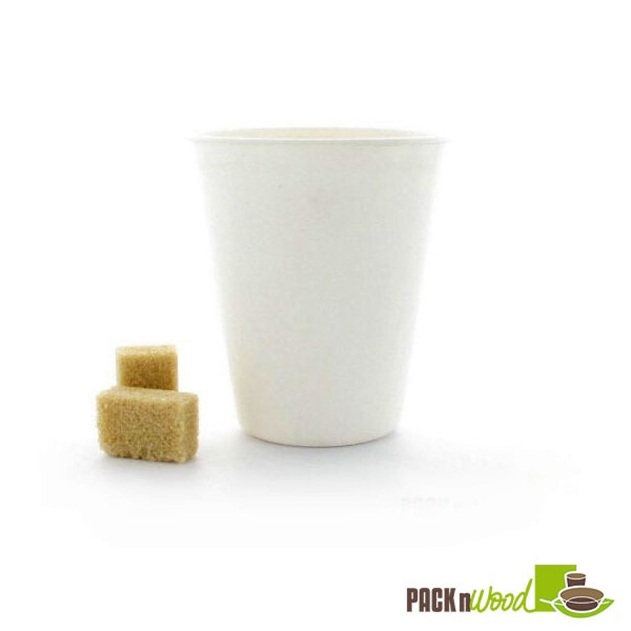 Cups, Hot & Cold Food, 8 Ounce, Sugarcane, White, Biodegradeable, 8 Ounce,20 - 50 COUNT