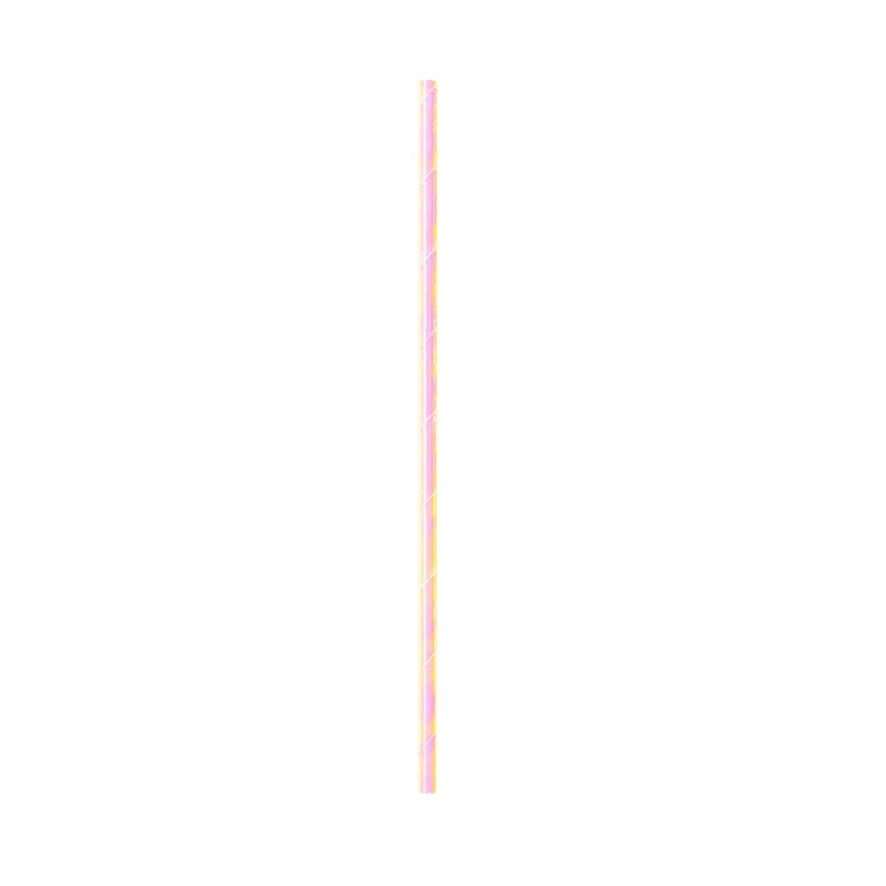 Straws, 7.75 Inch, Paper, Metallic Opal, Biodegradable, Sustainable,1 - 100 COUNT