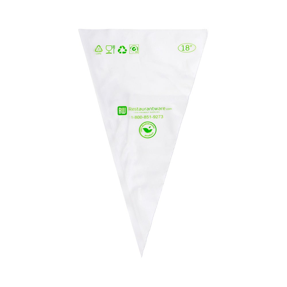 Bags, Pastry, 18 x 8.75 Inch, Clear, Plastic, Biodegradeable,1 - 100 COUNT