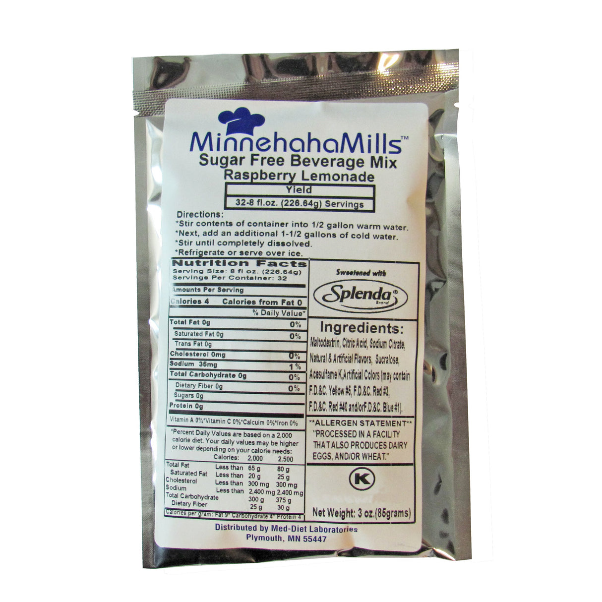 Drink Mix, Raspberry Lemonade, Sugar-Free,12 - 3.5 OUNCE