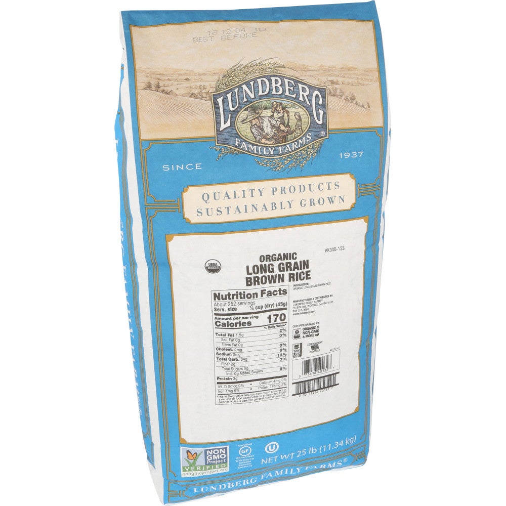 Rice, Brown, Long Grain,1 - 25 POUND