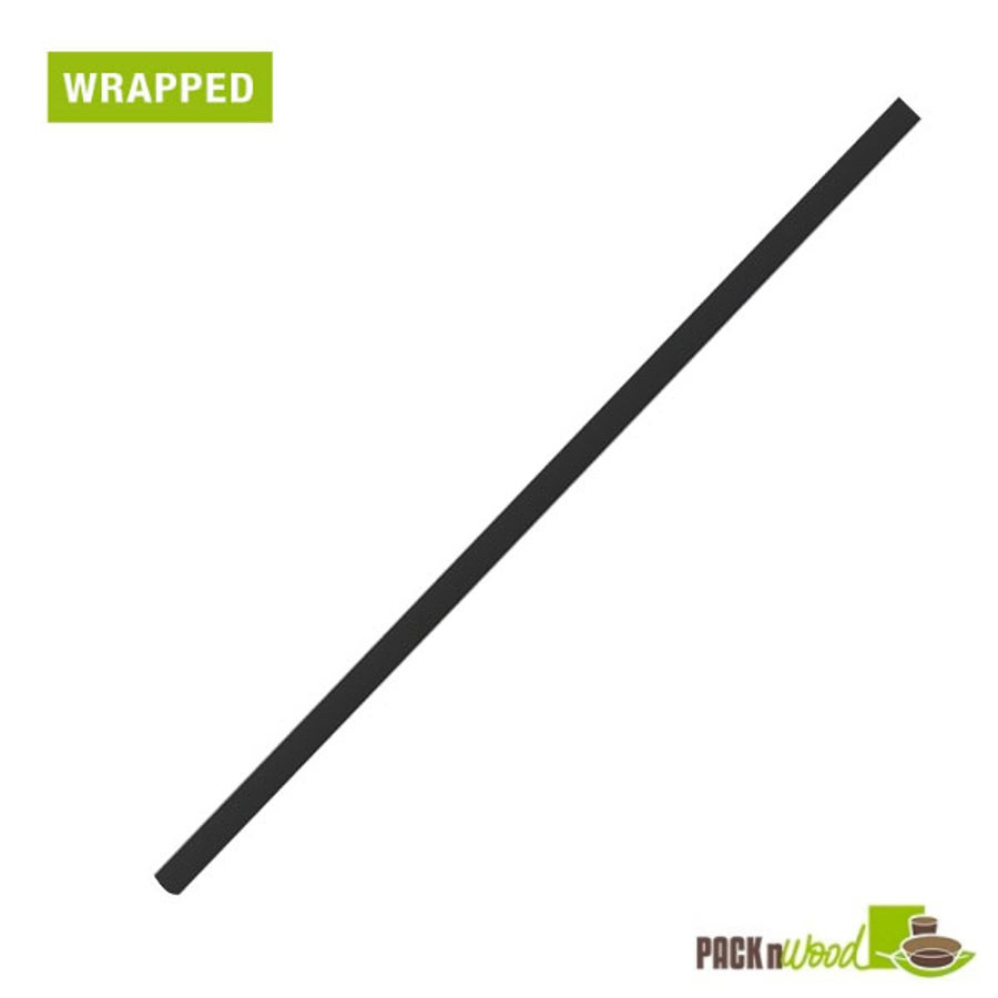 Straws, 7.75 Inch, Black, 7.75 Linear Inch,6 - 500 COUNT