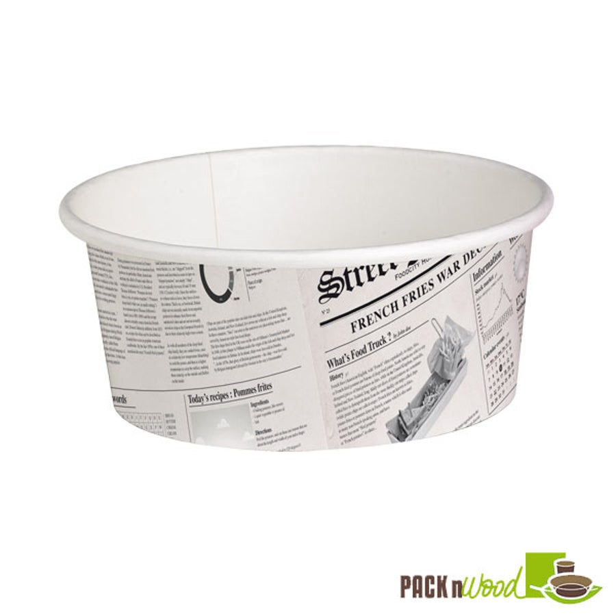 Containers, Deli, 16 Ounce, Paper, News Printed, Round, 16 Ounce,10 - 50 COUNT
