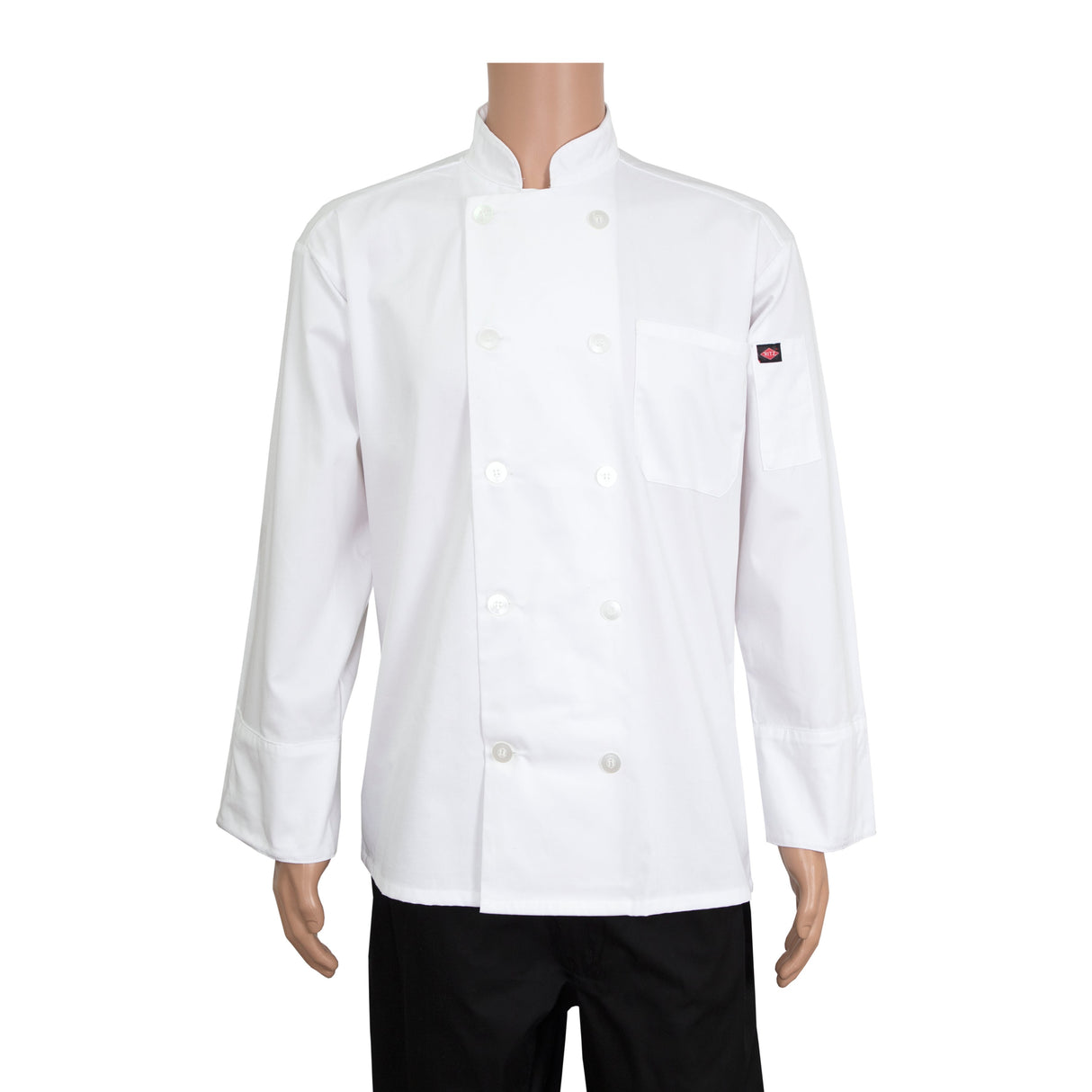 Jacket, Chef, White, Large, with Pearl Buttons,1 - 1 EACH