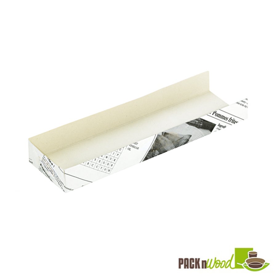 Boxes, Hot Dog, 7 x 1.5 x 0.7 Inch, Paper, Newspaper Print,20 - 50 COUNT