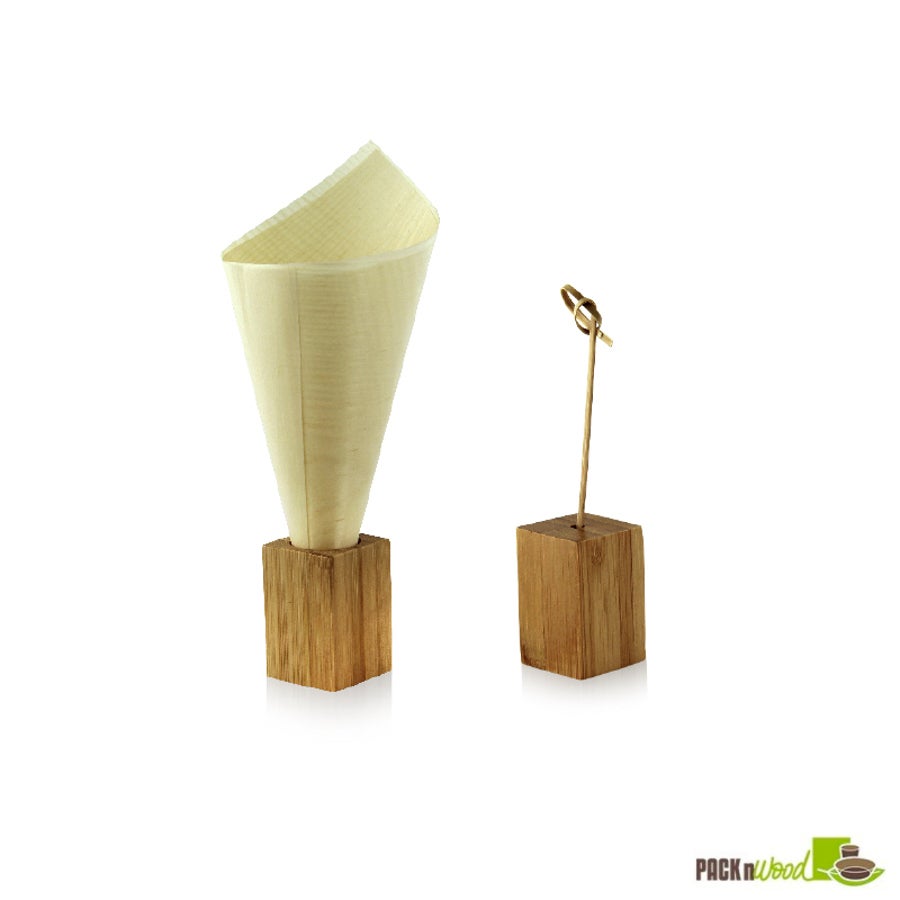 Holders, Pick & Cone, Bamboo, Natural,5 - 10 COUNT