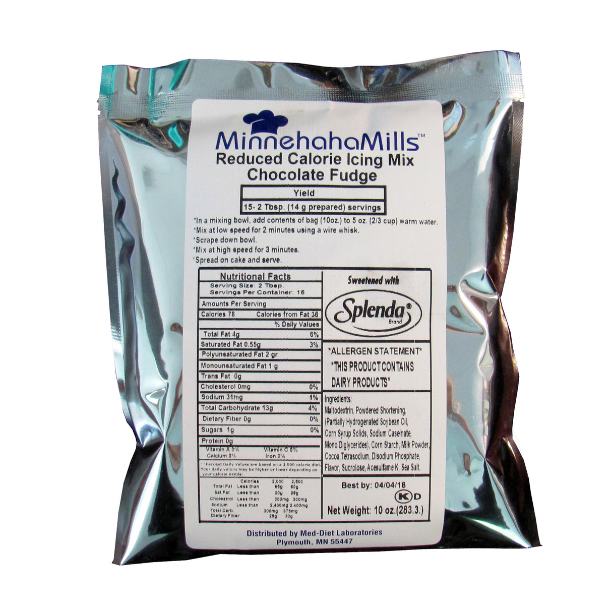 Mix, Icing, Chocolate Fudge, Reduced Calorie, Shelf-Stable,6 - 10 OUNCE