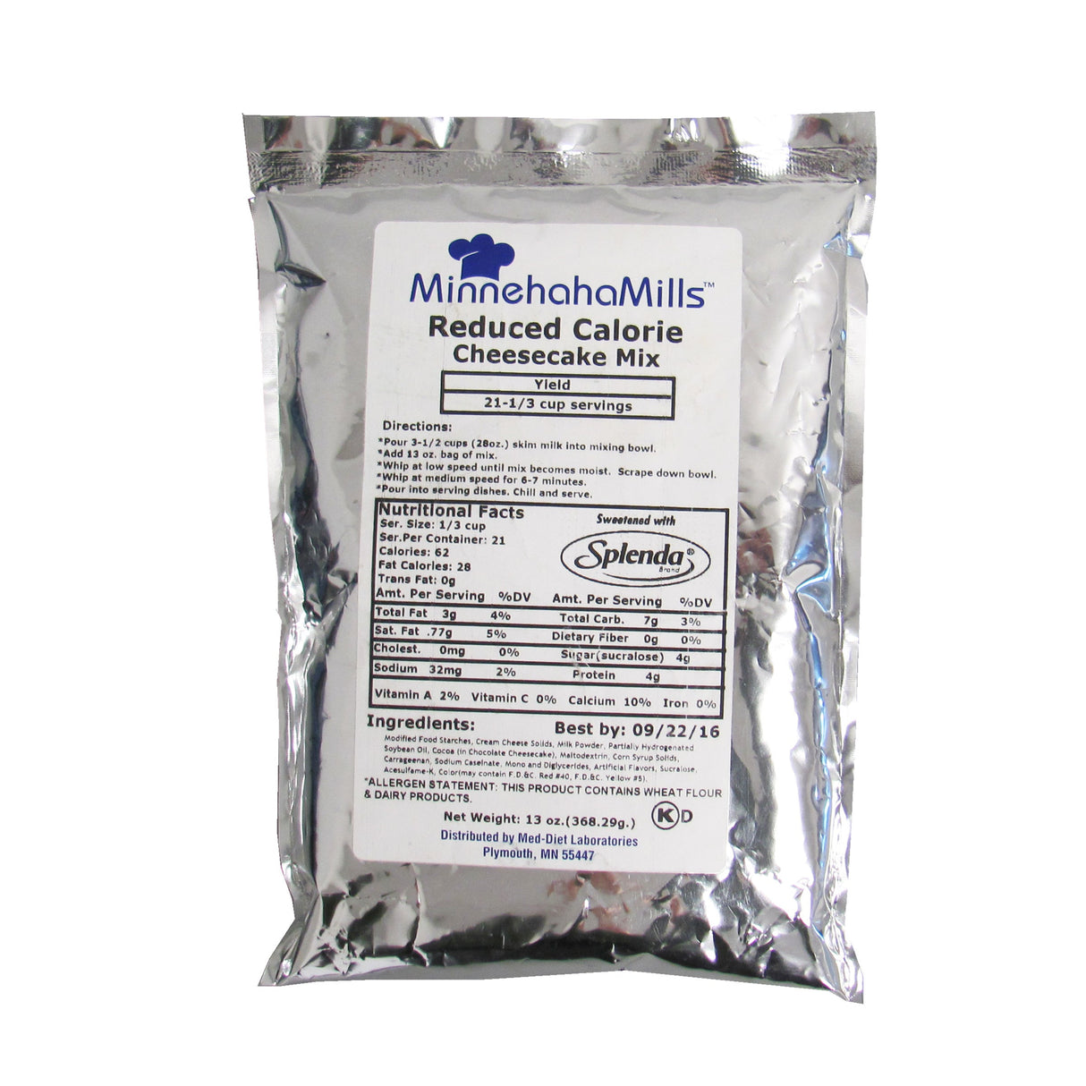 Mix, Cheesecake, No Bake, Reduced Calorie, Shelf-Stable,6 - 13 OUNCE