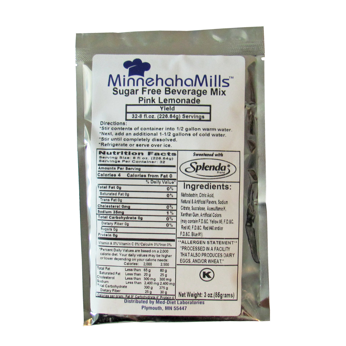 Drink Mix, Pink Lemonade, Sugar-Free,12 - 3.5 OUNCE