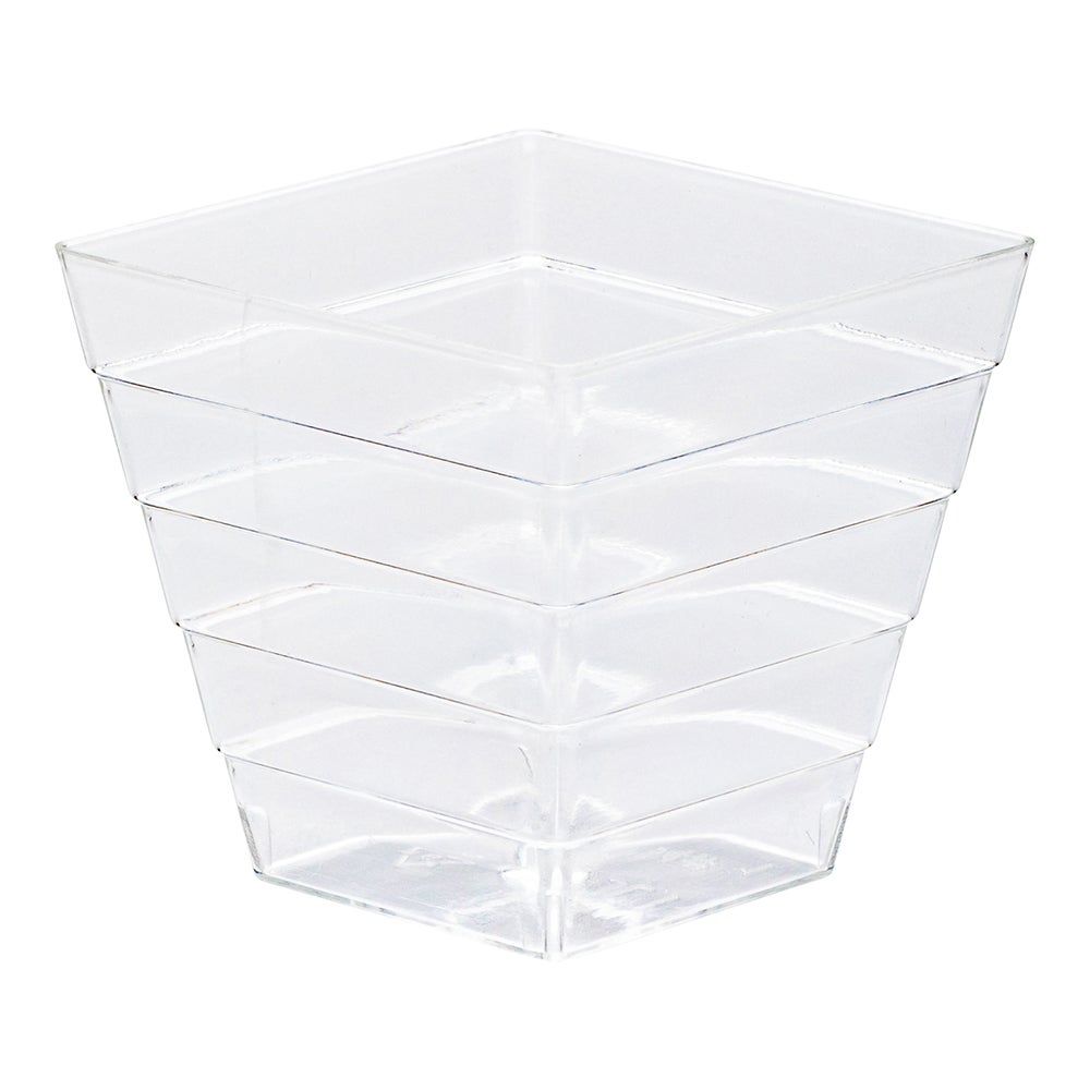 Cups, 2 Ounce, Plastic, Clear, Square,1 - 100 COUNT