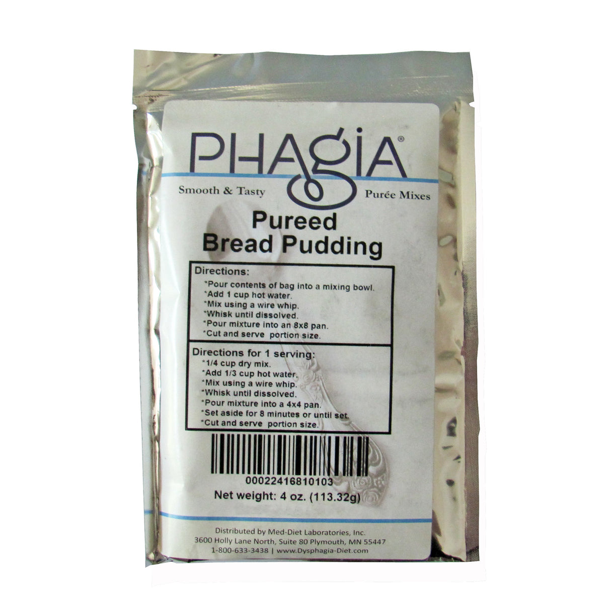 Puree Mix, Bread Pudding,12 - 4 OUNCE