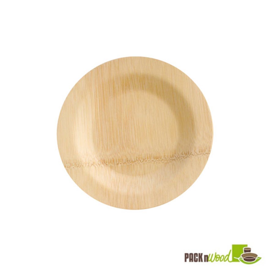 Plates, Veneer, Bamboo, 7 Inch, Natural, 7 Linear Inch,2 - 25 COUNT