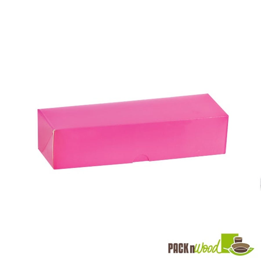 Boxes, Macarons, 8.5 x 2.7 x 1.9 Inch, Paper, Pink, With Window Lid, For 7 Macarons,5 - 50 COUNT
