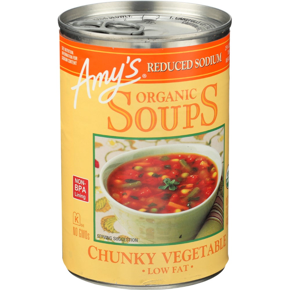 Soup, Chunky Vegetable, Organic, Reduced Sodium, Canned,12 - 14.3 OUNCE